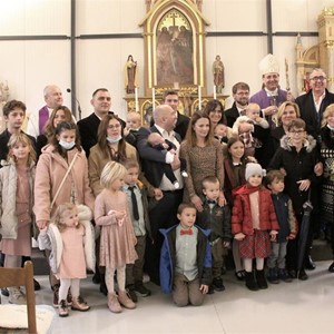 Biskup Šaško krstio 8. i 9. dijete obitelji Lukačin te 5. dijete obitelji Lukačin Rubes